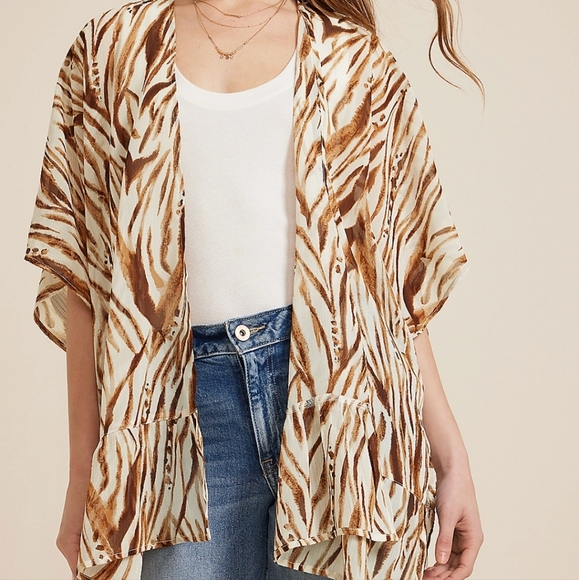 Zebra Print Kimono - Picture 3 of 11